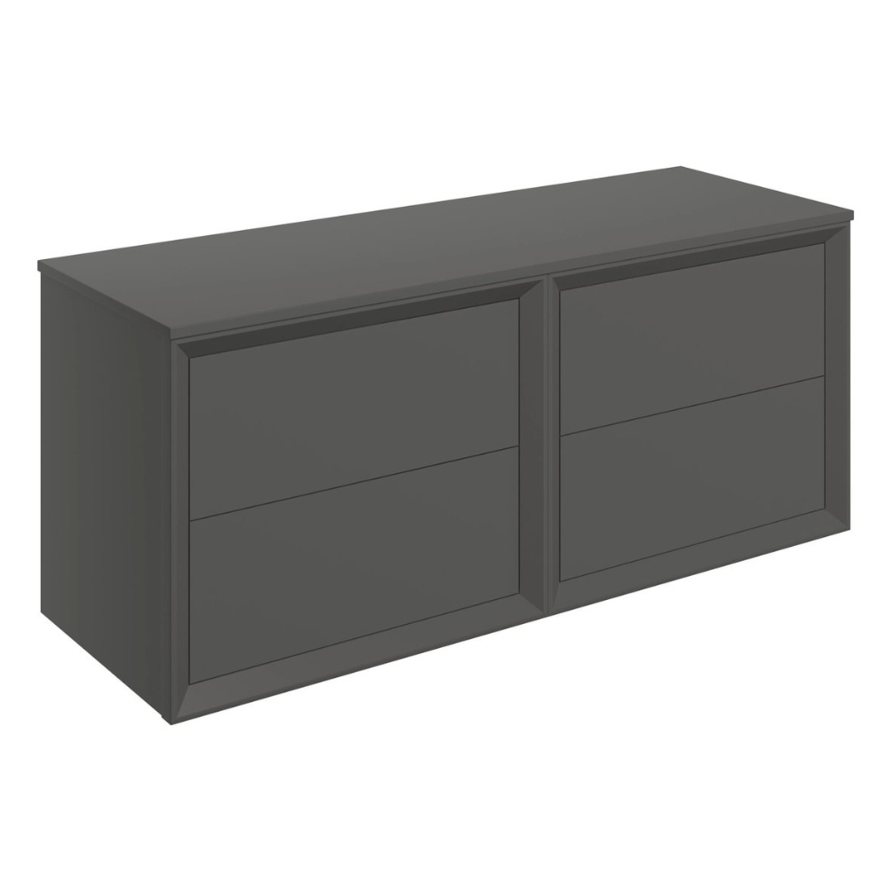 Apex Air Matt Clay 1200mm Freestanding 4 Drawer Double Countertop Unit Cut Out